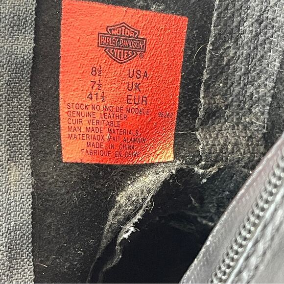 Harley-Davidson Mens Scout Black 7-Inch Leather Boots  8.5  8 1/2 - Picture 5 of 15